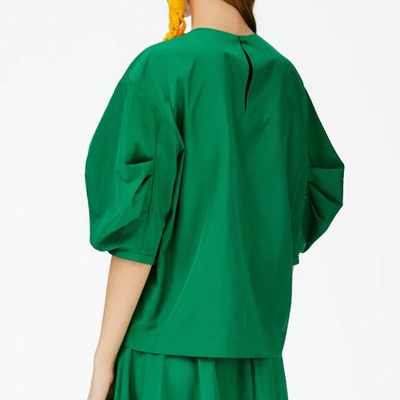 Tibi Italian sporty nylon pleat sleeve top, 8, price drop to $85. - Picture 2 of 5